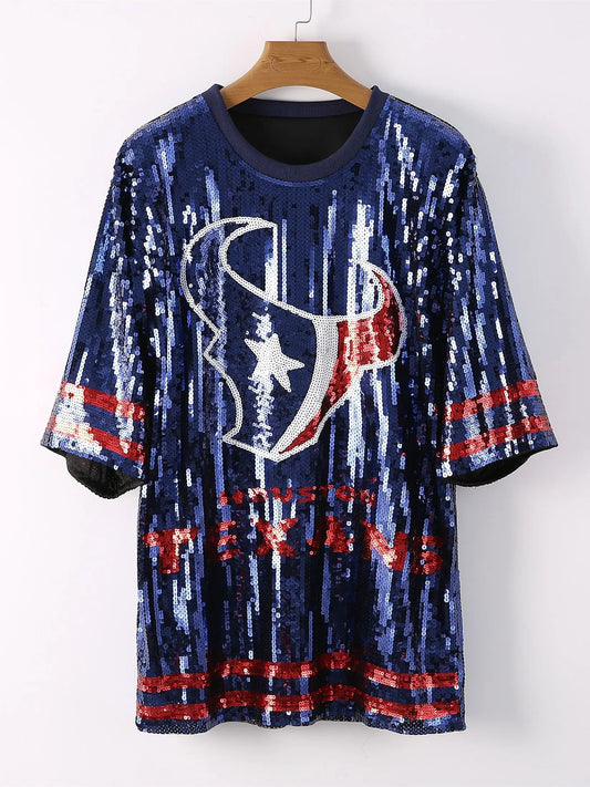 Texans Sequin Dress (Preorder)