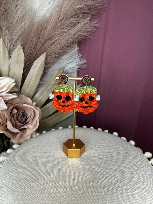 Pumpkin Stein Earrings